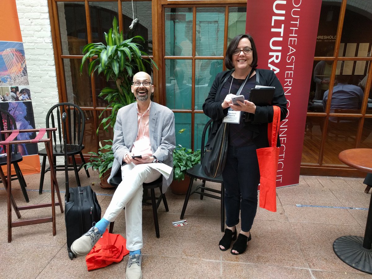 RIFoundation's tweet photo. Our @DKgrantsRI and @elizabethrihum of @rihumanities are out mingling with the Arts community at #CCX2017 today. h/t @randyrisca https://t.co/jGXre93j9J