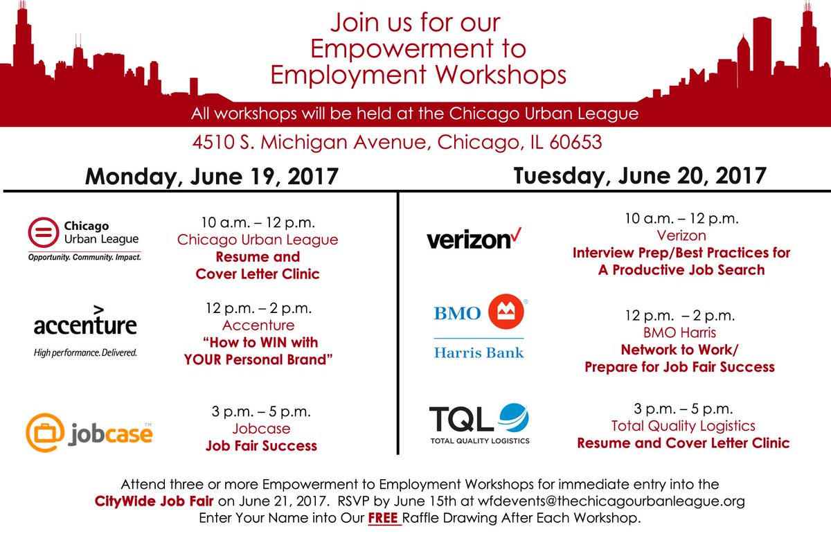 ChiUrbanLeague's tweet photo. Our citywide job fair attracts over 1,000 potential applicants, @iHeartRadio is our media partner!RSVP by 6/15 wfd@thechicagourbanleague.org https://t.co/wkxzLLjJcE