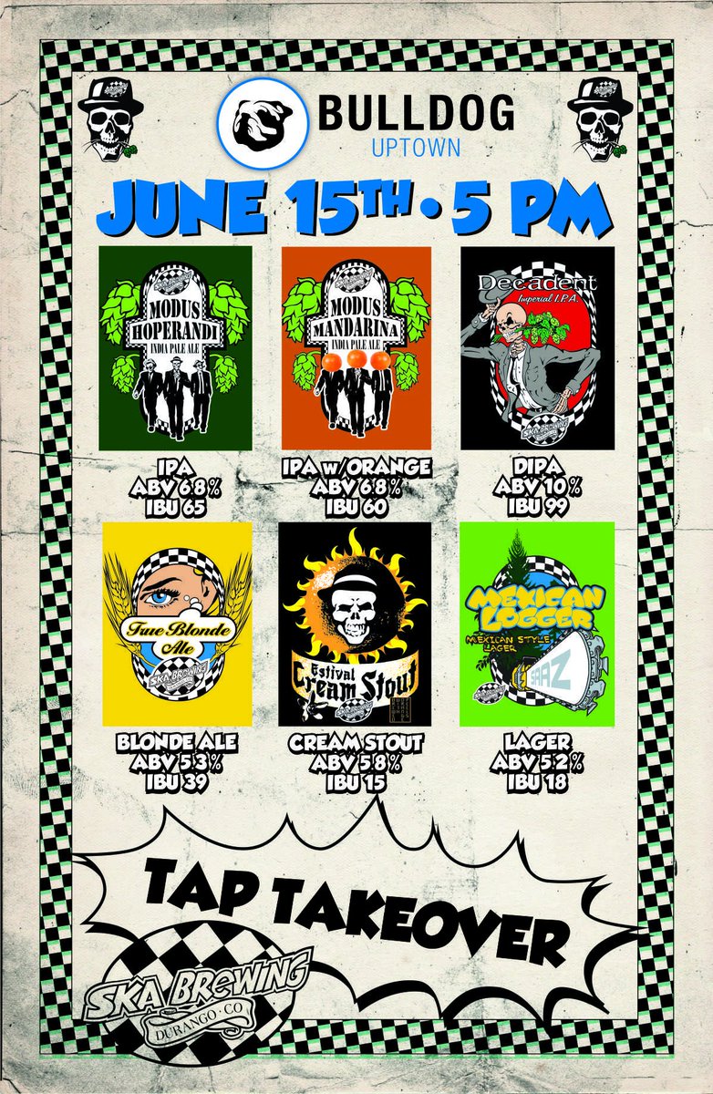 clearriverbev's tweet photo. @skabrewing TAP TAKEOVER @BulldogUptown https://t.co/fWnQoZ8CsQ