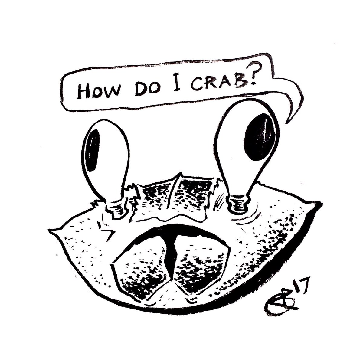 RobertMakes's tweet photo. How do I crab? 🦀 #howdoicrab #deadliestcatch #robertmakes #dailydoodle #sketch #doodle https://t.co/gizy3tC1Tv
