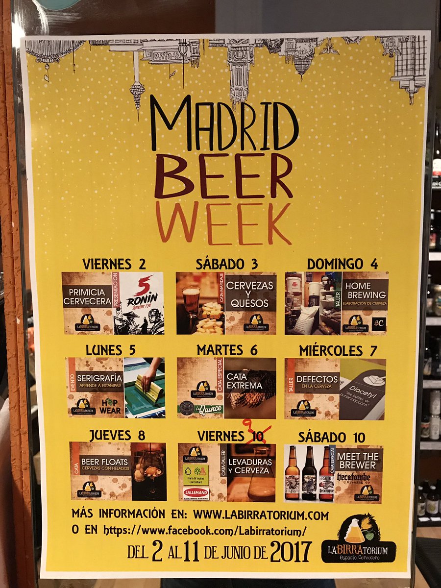 LallemandBrewES's tweet photo. Gran tarde de levaduras y estilos cerveceros en @LaBIRRAtorium ! #madridbeerweek https://t.co/Rk1GHja32R