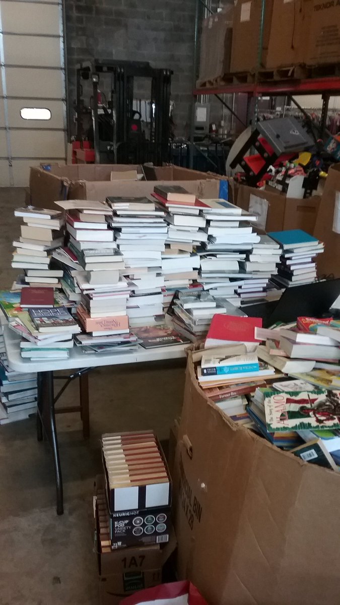 jmbookrecycling's tweet photo. Processing books at House Of Mercy. https://t.co/2LcirUkkGc