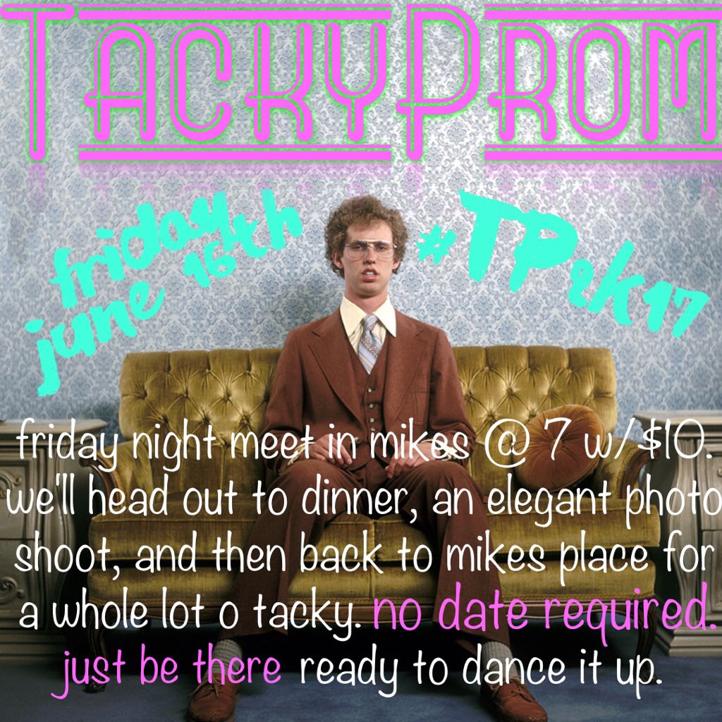 GraceEvanSrHigh's tweet photo. one week from today.. #TP2k17
.
.
.
ALSO: Don't forget about tonight! Meet in mikes place at 6:15 sharp for jerry's and drive-in! https://t.co/mu4IPVVW5y