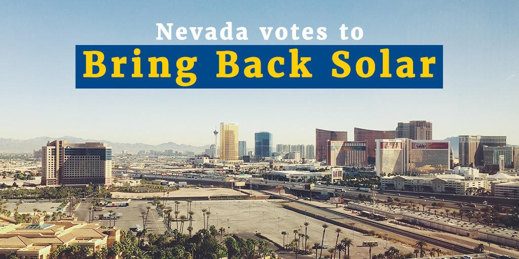 EnvironmentNC's tweet photo. .@BretFanshaw: Nevada Leg votes to restore rooftop #solar, awaiting @GovSandoval's signature https://t.co/gzJsYnjZPG #AB405 #NVLeg https://t.co/F6pwS84NGT