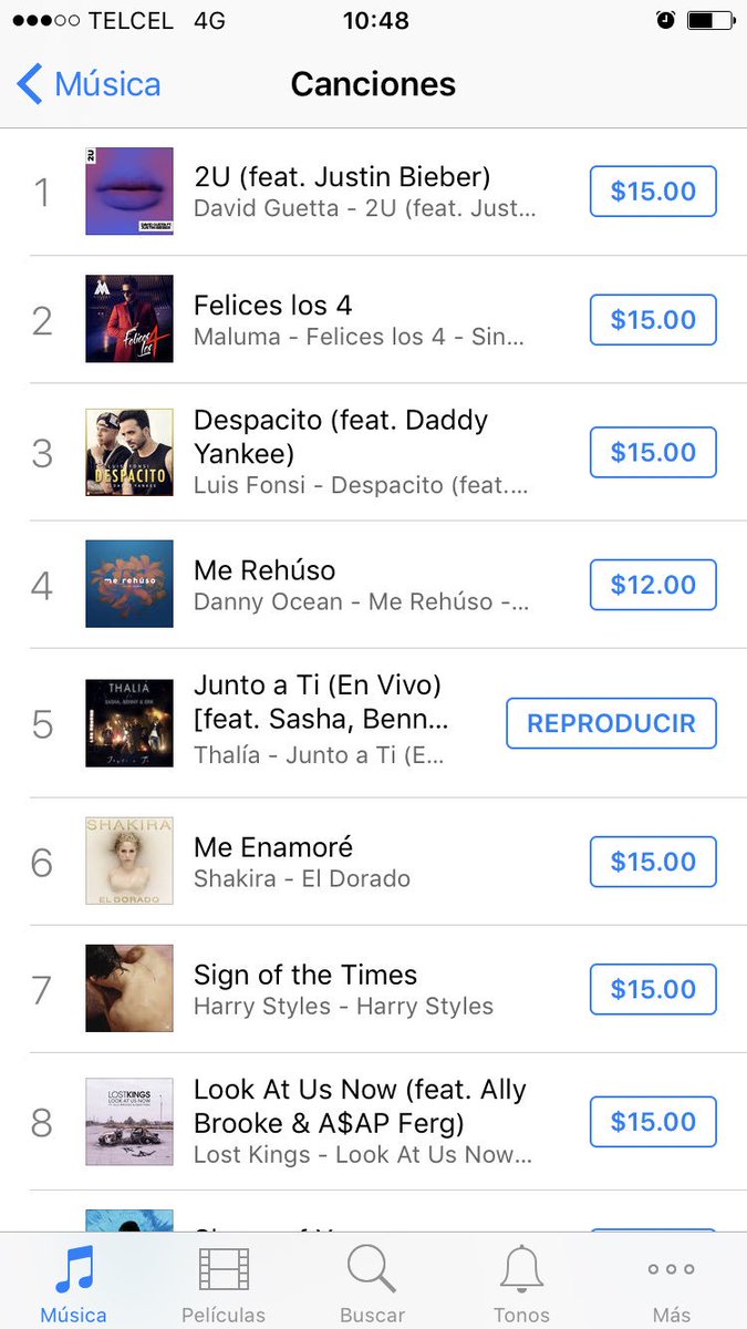 josu_e's tweet photo. #JuntoATi en el lugar 5 de #iTunes General y en el lugar 2 en Pop en español🙌 congrats @Thalia! @erikrubin @SashaSokol @bennyibarra #thalia https://t.co/Hlhc995IY8