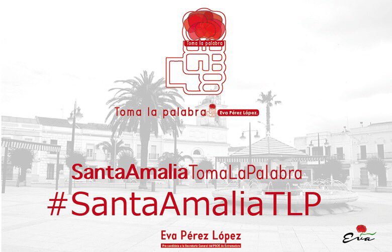 KPULPE's tweet photo. @Adrilastra @mujeresconpedro @Ritaalberdi @eldiarioex @20m En #SantaAmaliaTLP Con #EvaPerez hoy #TomaLaPalabra por el #PSOE de #Extremadura https://t.co/FhK0TbU8E2