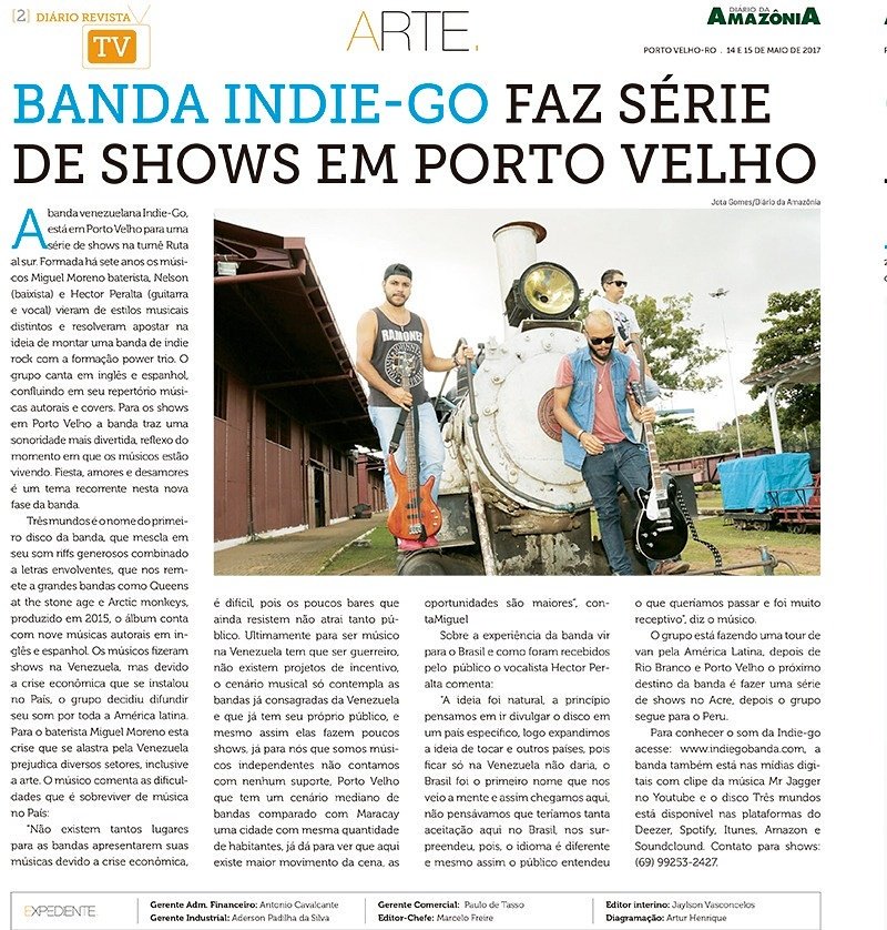 Buenos días !! Nos levantamos con esta nota de prensa local de rondonia #obrigado #brasil #VenezuelaTriunfaEnPaz