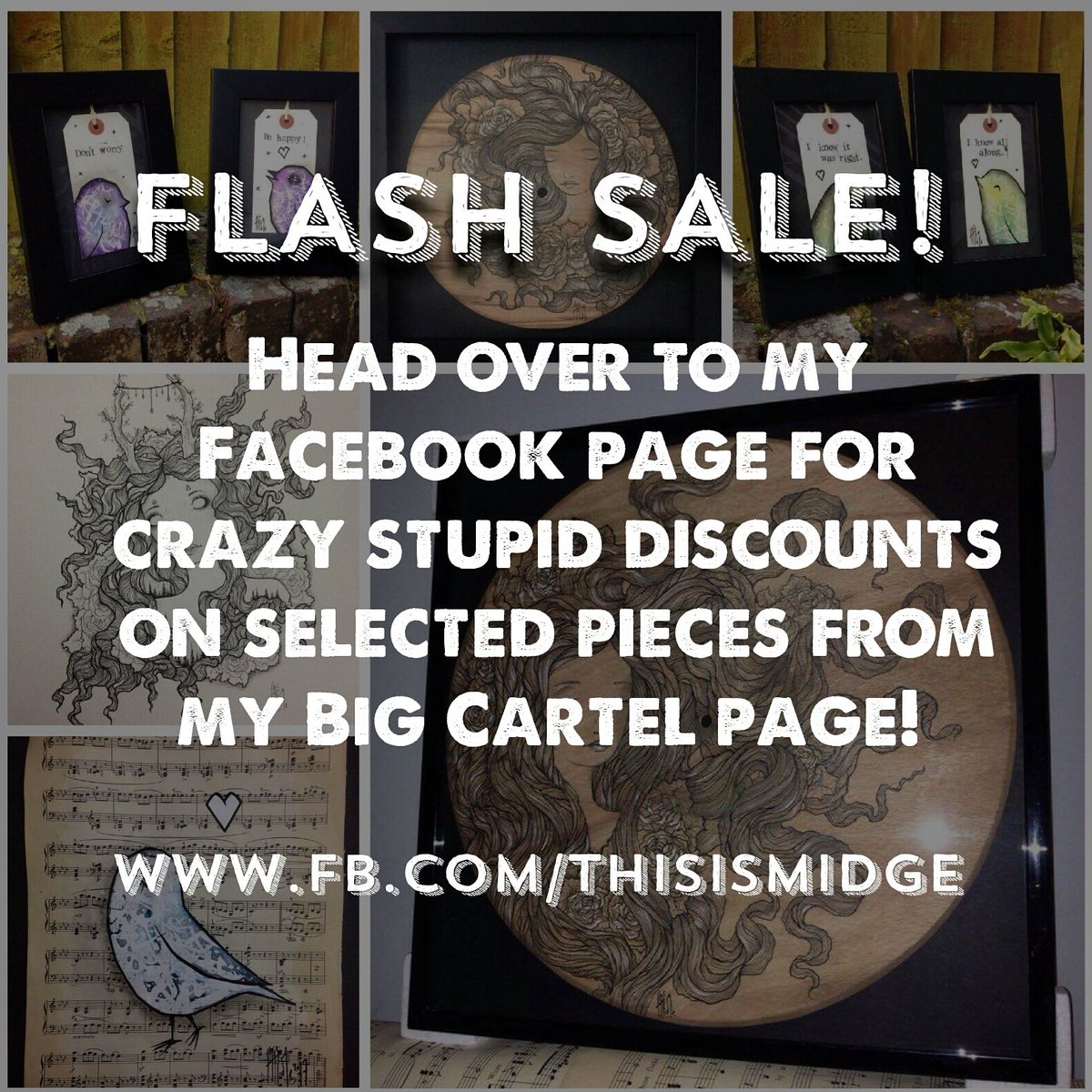 ThisIsMidge's tweet photo. FLASH SALE! CRAZY STUPID DISCOUNTS! Check out my https://t.co/OyR5fqnL2P to see what goodies I have available ! https://t.co/Nx5Pf606zI