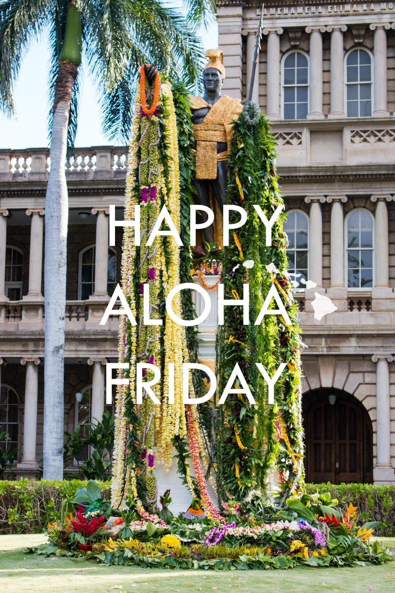 Happy Aloha Friday! 🤙We will be live streaming the Kamehameha Statue Lei Draping Ceremony today at 3 p.m. HST on Facebook Live.