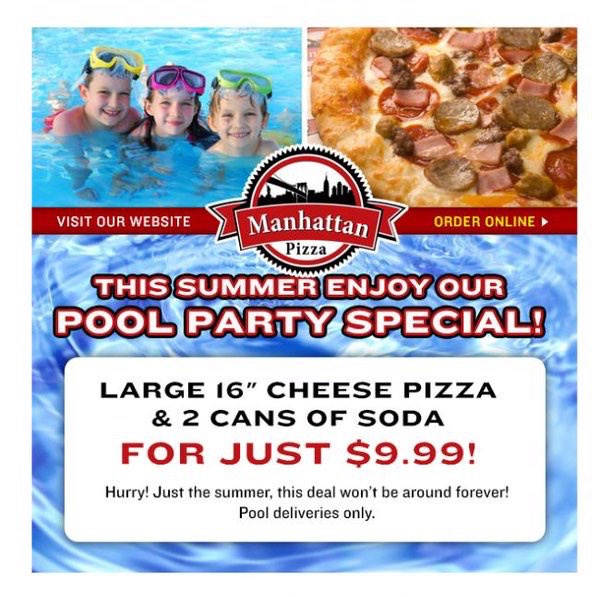 Happy last day of school!! Make sure you check out our #PoolSpecial while lounging out this summer!!🍕🌞