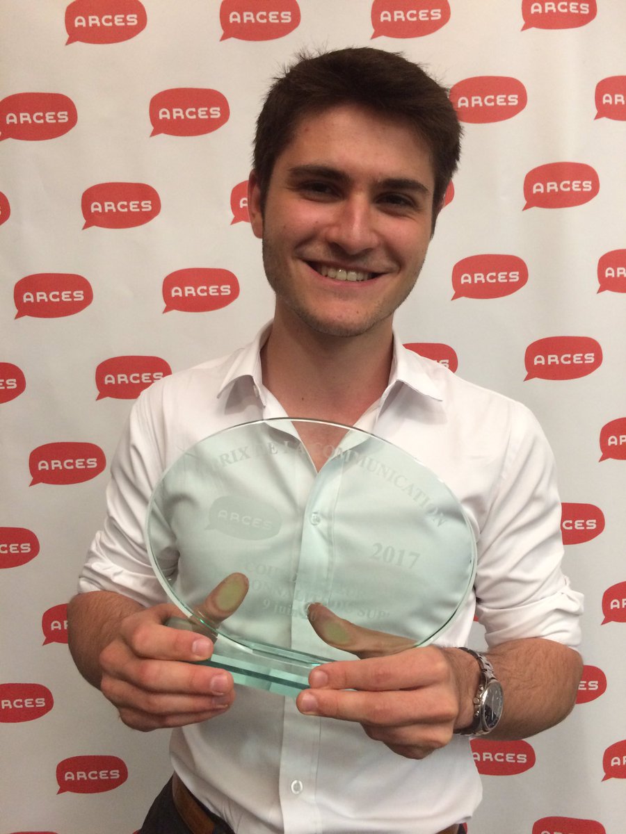 Bravo ! Maxime de Simone étudiant <a href="/UTTroyes/">UTT à Troyes</a> prix du sup #arces2017
