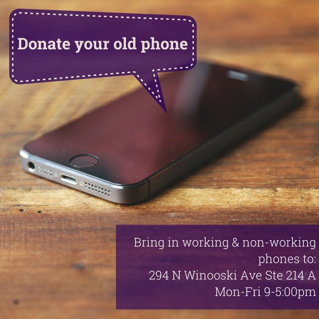 stepsVT's tweet photo. Upgrading your phone? Give your old phone to #stepsVT we'll recycle it & proceeds will support survivors of domestic violence #BTV #VT https://t.co/y4C96e1Z80