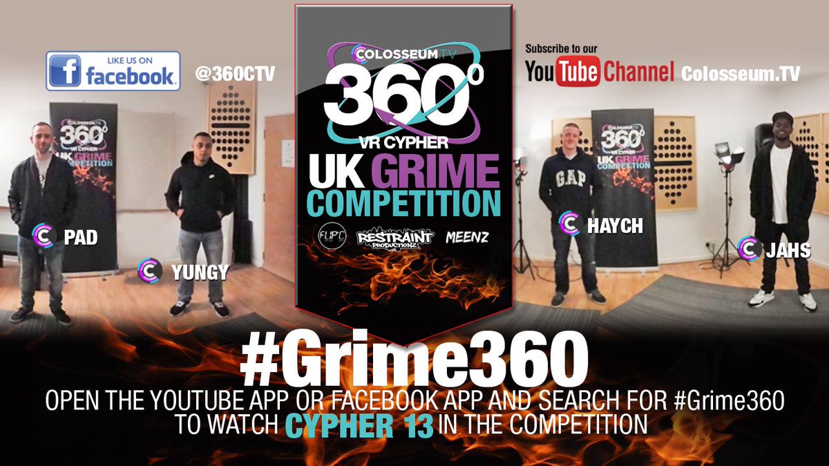 ColosseumTV's tweet photo. Open the Facebook or YouTube app &amp; search for 

👉🏻#Grime360 

to watch the 13th 360 #cypher from the UK #Grime Competition 🔥💥🐚 https://t.co/v0ST6Ict7a