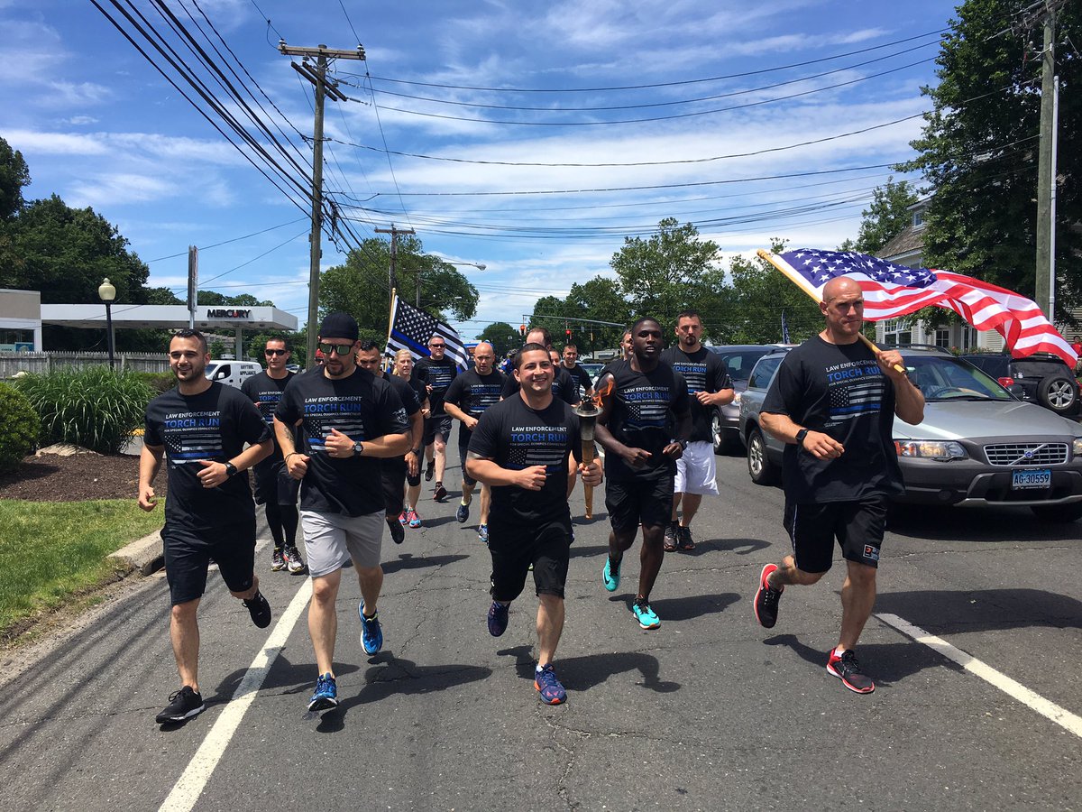 <a href="/FPDCT/">Fairfield Police, CT</a> carrying the flame of hope. <a href="/CTLETR/">Connecticut Law Enforcement Torch Run</a> <a href="/SOCTconnecticut/">Special Olympics CT</a>