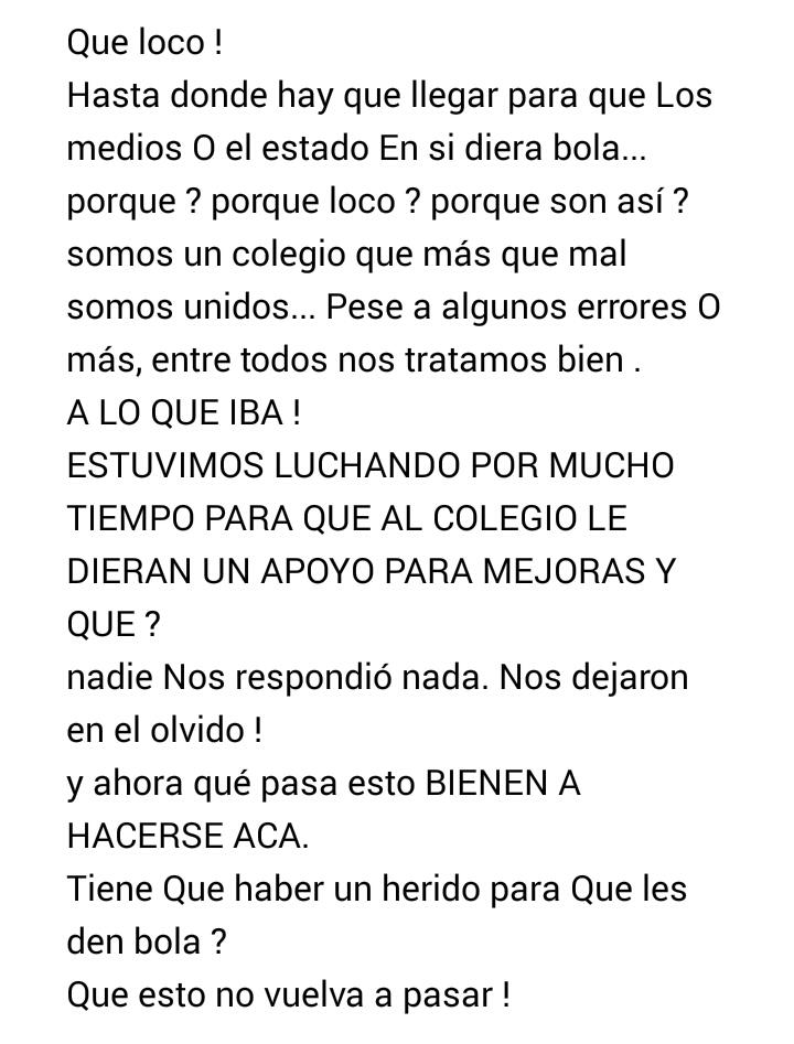 axell_damian's tweet photo. Q' Esto No Pase en otros Colegios,Q' No los escuchen Solo cuando hay un Herido Q' los escuchen Y Ayuden Cuando Se necesita No cuando Quieran https://t.co/J6zNeb0PhV