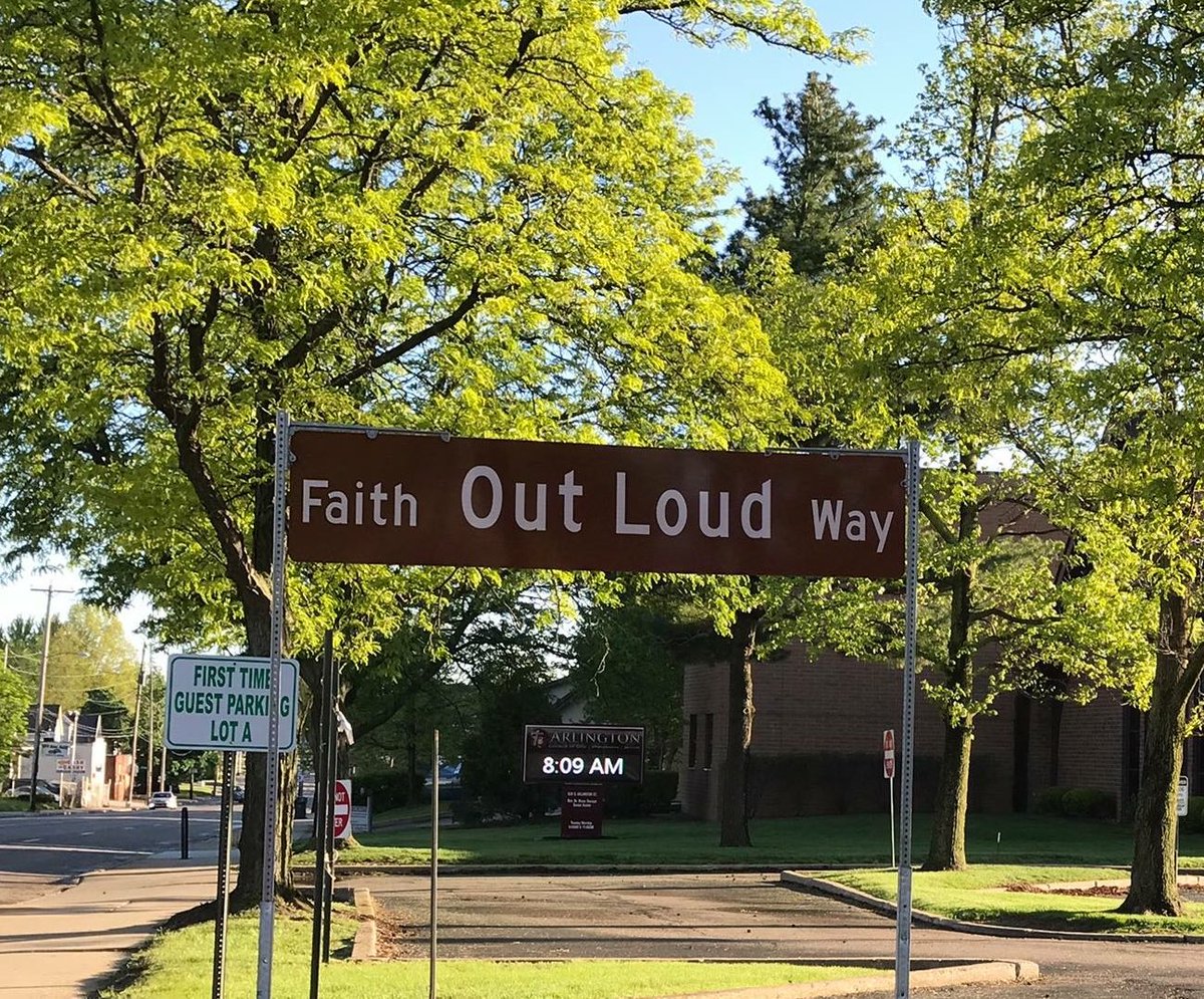 myacog's tweet photo. Conveniently located on the  corner of S. Arlington St and Faith Out Loud Way https://t.co/OIsHFflLDQ