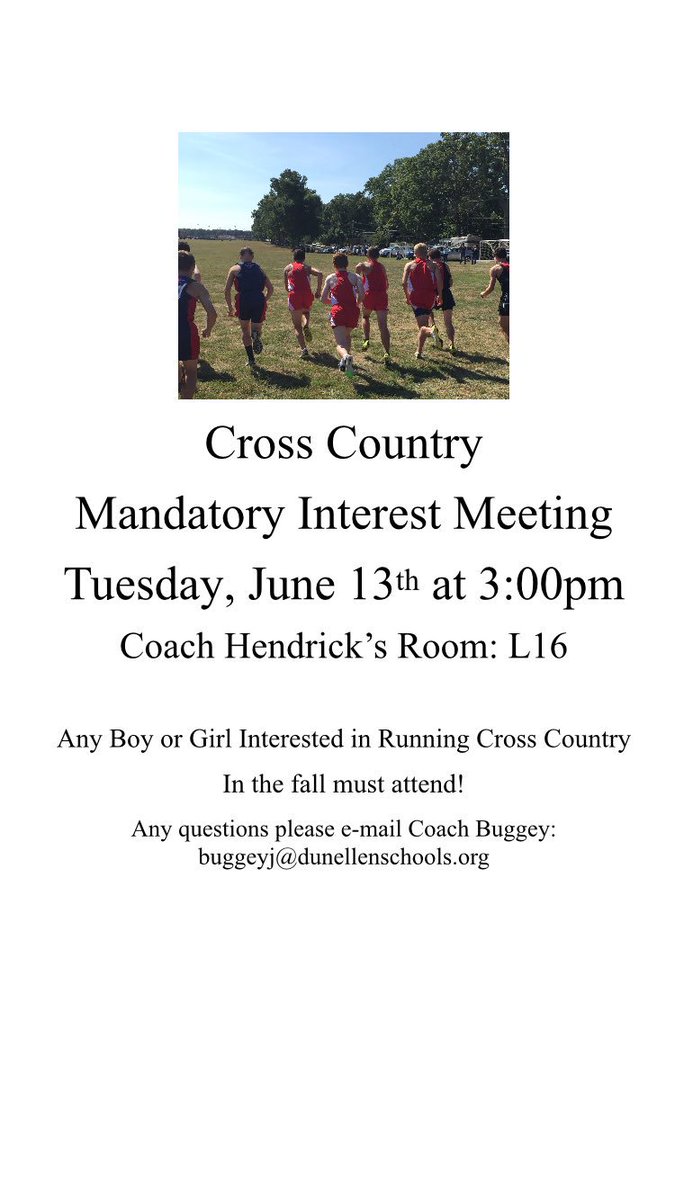 DunellenXC's tweet image. It's that time of year! Anyone infested in joining the XC Squad for next year please see the flyer below and spread the word!! #XCworldwide