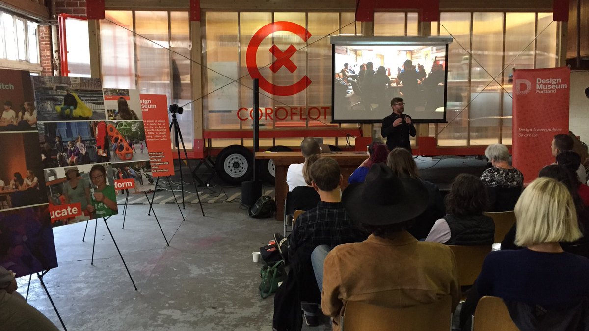 tmccormick's tweet photo. "the houseless were the experts, designers the professionals": Todd Ferry @CPID_PDX, on charette process for #PODinitiative #DMMornings https://t.co/XhENHPRy4u