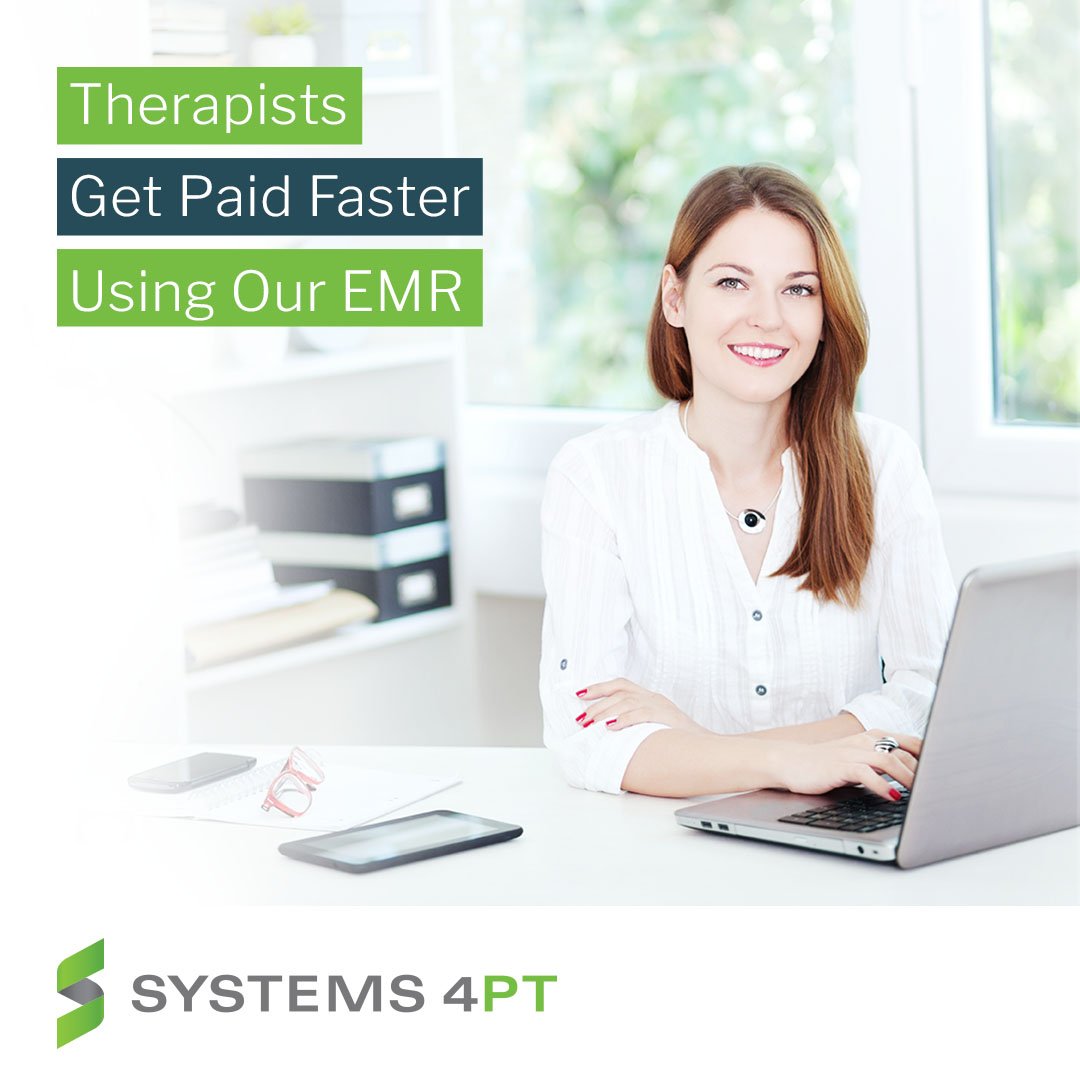 systems4PT's tweet photo. Systems4PT is the fastest EMR for outpatient rehab. Watch 1-min video to learn how: https://t.co/7uFjVxNO5W https://t.co/Ut0i6m55nk