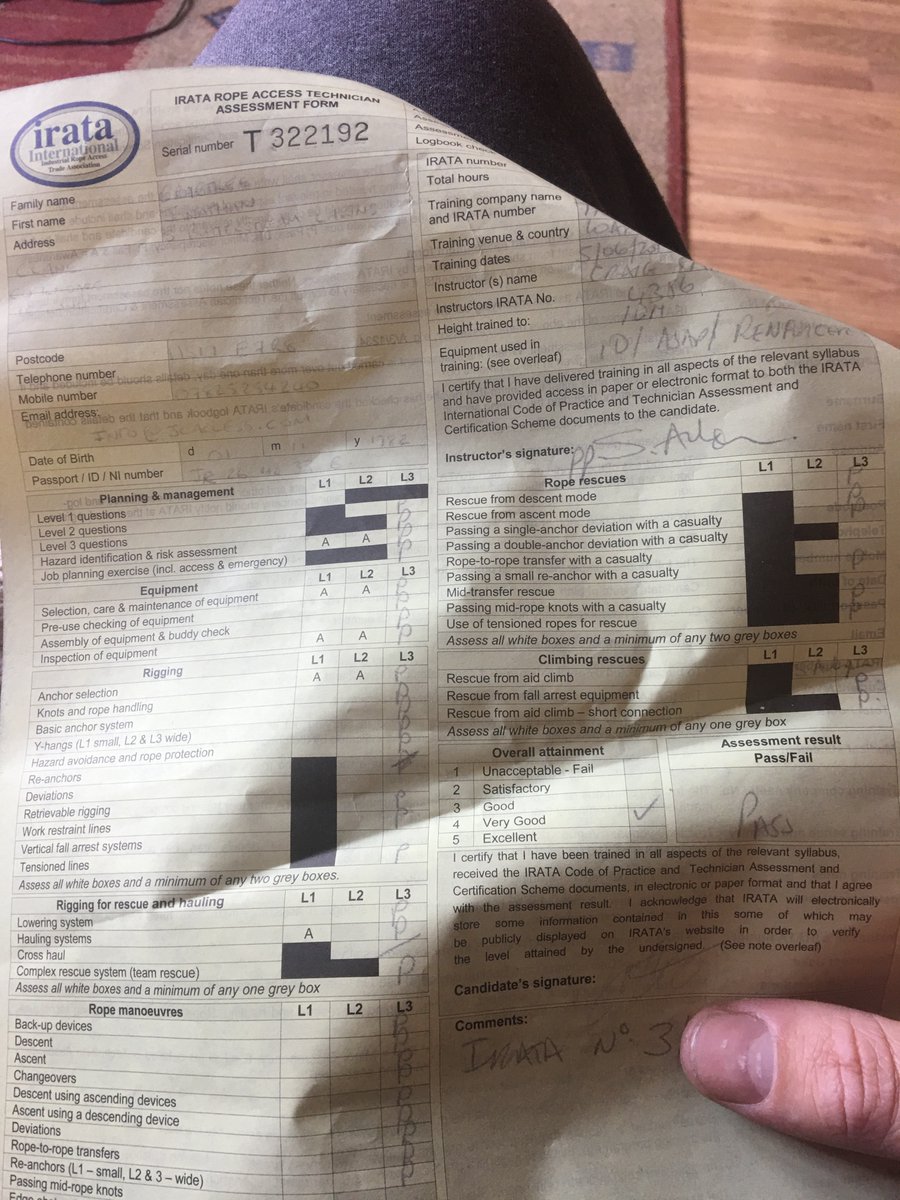 jcaccess2's tweet image. That’s the IRATA L3 passed for another 3 years glad that’s over 😀#JCAccessSolutions #ropeaccess