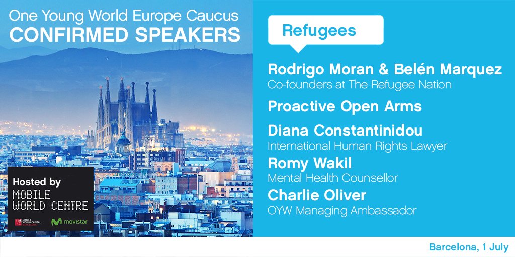 We'll be tackling one of the most vital issues of our time: #refugees. Register today &amp; join us in Barcelona. bit.ly/2qzXnHo