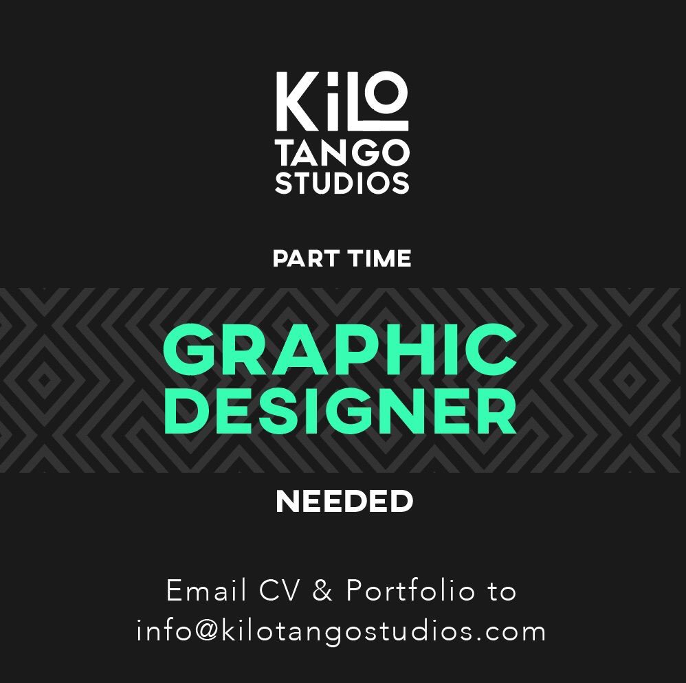 Looking for a Junoir Graphic Designer in Pretoria.

Kilo Tango Studios Is a new design agency specializing in event and personal branding.