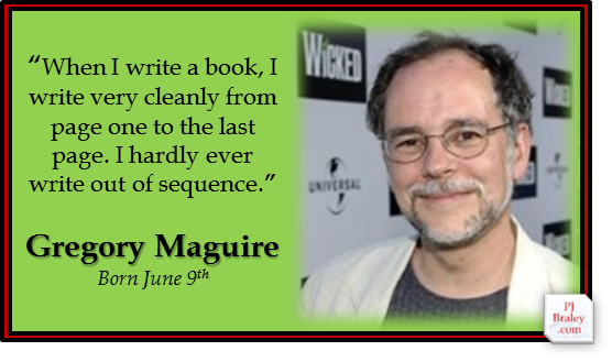 Happy Gregory Maguire, American writer.
More:  on 