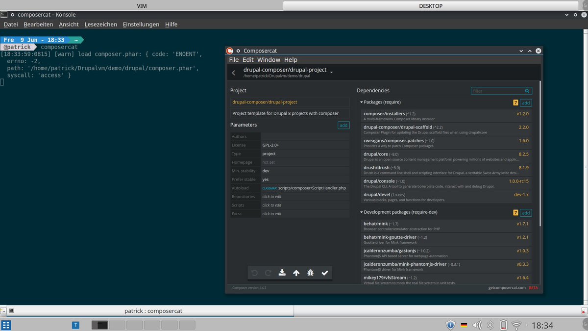 patrickschanen's tweet photo. Just installed #Composercat #demo #drupalvm #drupal https://t.co/frAT9uK3Cw