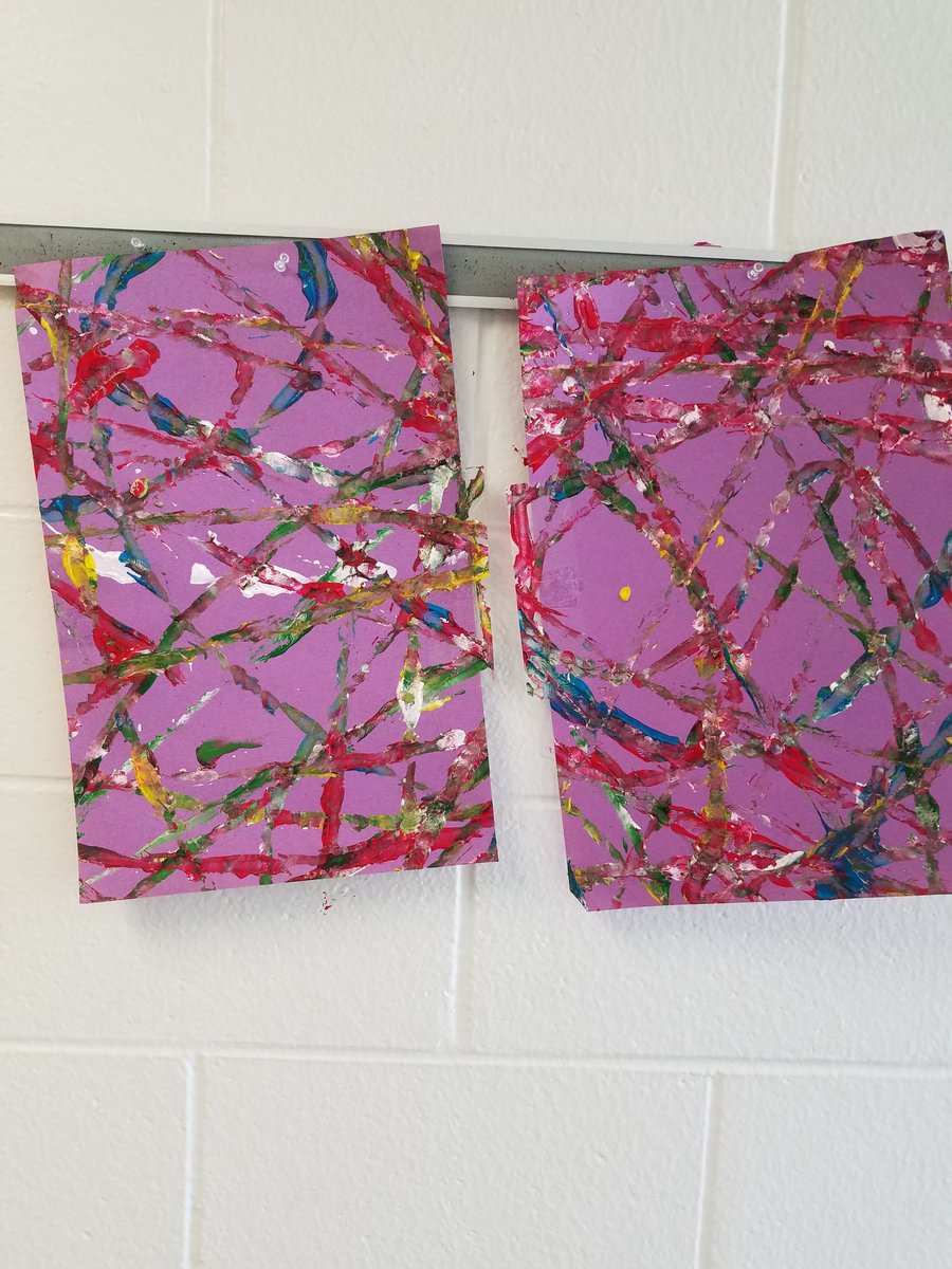MrsReinagel's tweet photo. Spero-coded art. #stemtrifecta2017 When dry we will find the geometric shapes. @TechTeachVB #sessharks https://t.co/bNU3xC9nAS