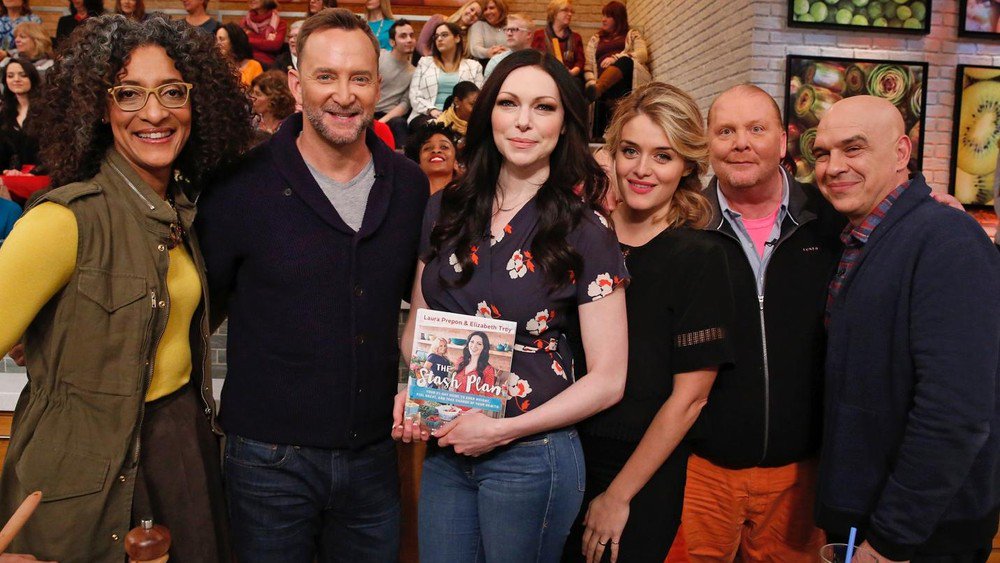 Laura Prepon ("The Hero") teams with Carla Hall for a star-spangled classic to wow your party guests. #AllAmericanPartyPlates on <a href="/TheChew/">The Chew</a>