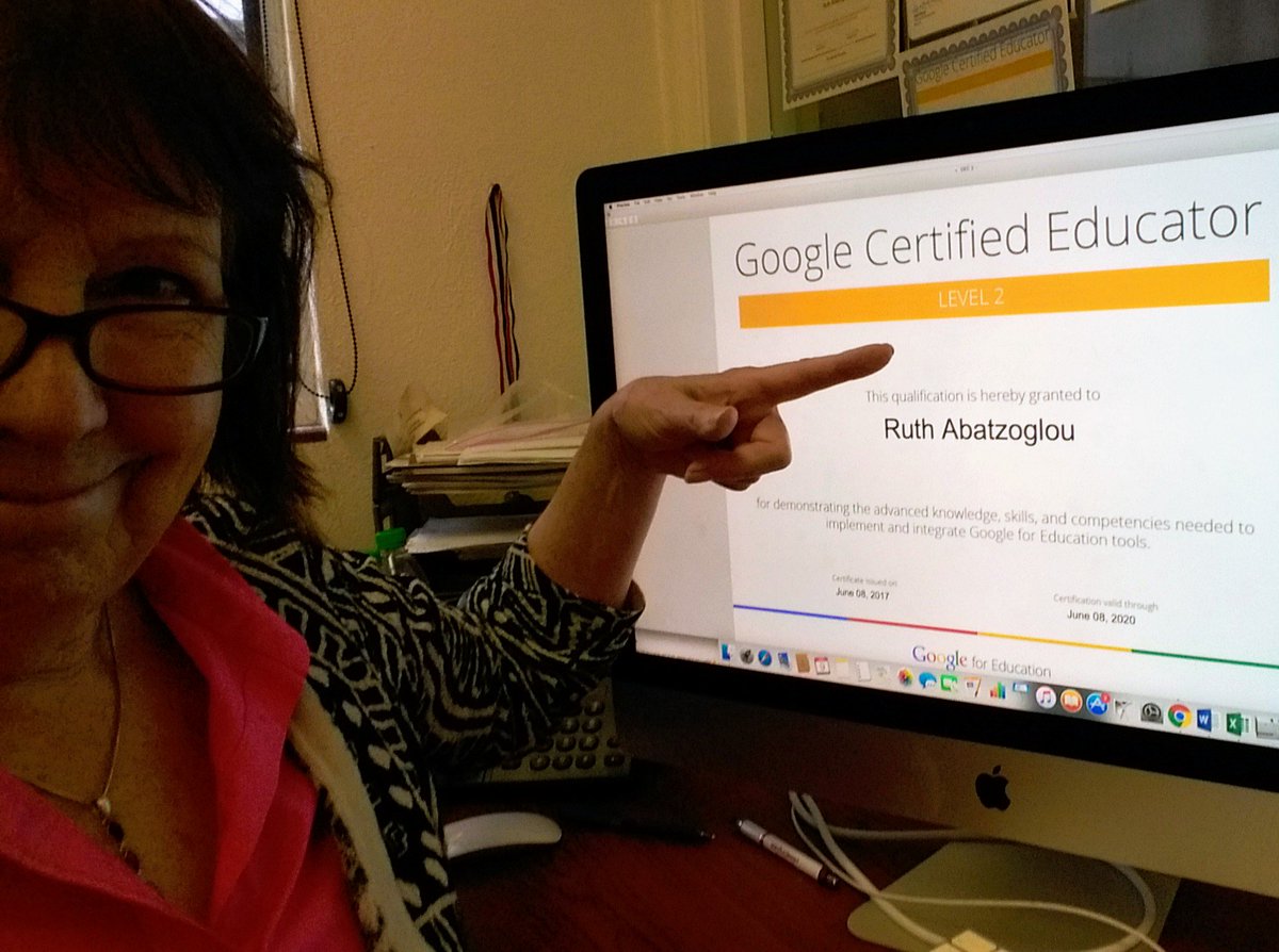 StacyKTweets's tweet photo. Congrats to @SantaAnaUSD's newest Level 2 Google Certified Educator, Ruth Abatzoglou...that makes 10 #sausdlearns Ts! #GooglePDWeek #edtech https://t.co/WpX5oF39bU