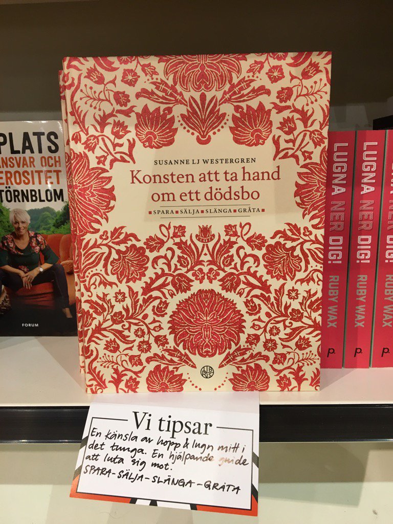 #akademibokhandeln i Kungsbacka tipsar om min bok. Bra för en stor målgrupp behövande o kul för mig.