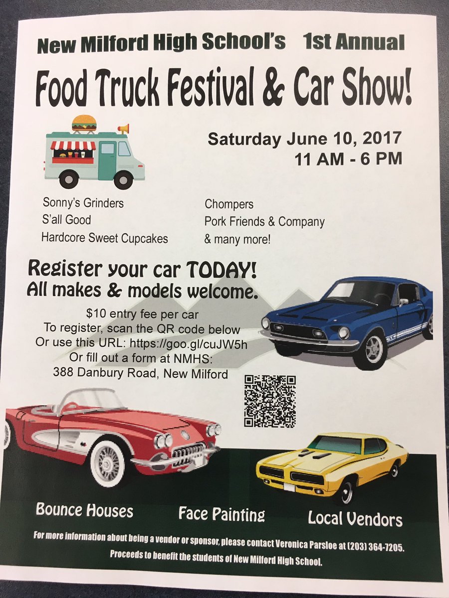 New Milford High Ct On Twitter Weather Is Going To Be Spectacular For Tomorrow S Food Truck And Car Show Come Out And Support Nmhs