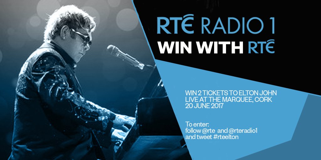 rte's tweet photo. Win 2 tickets to Elton John, 20th June The Marquee. To enter follow @RTE and @RTERadio1 and tweet #rteelton https://t.co/VgQjjP7vDp