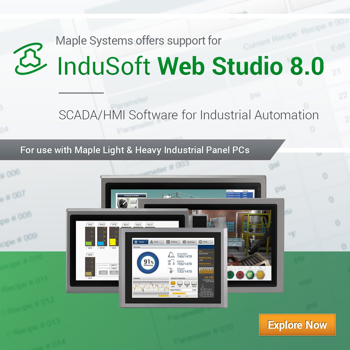 MapleSystemsInc's tweet photo. @MapleSystemsInc offers Web Studio to make custom control applications easy: https://t.co/xCokbT0LhO #SCADA #automation #PanelPC #Indusoft https://t.co/fOqfC5haCR