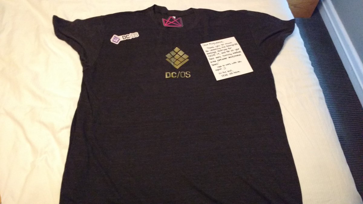 hackmum's tweet photo. Thanks for such thoughtful words and an awesome Tee to boot @dcos . Nice meeting you @psimp99 #msbuild2017 https://t.co/i3t4Cfq2Aw