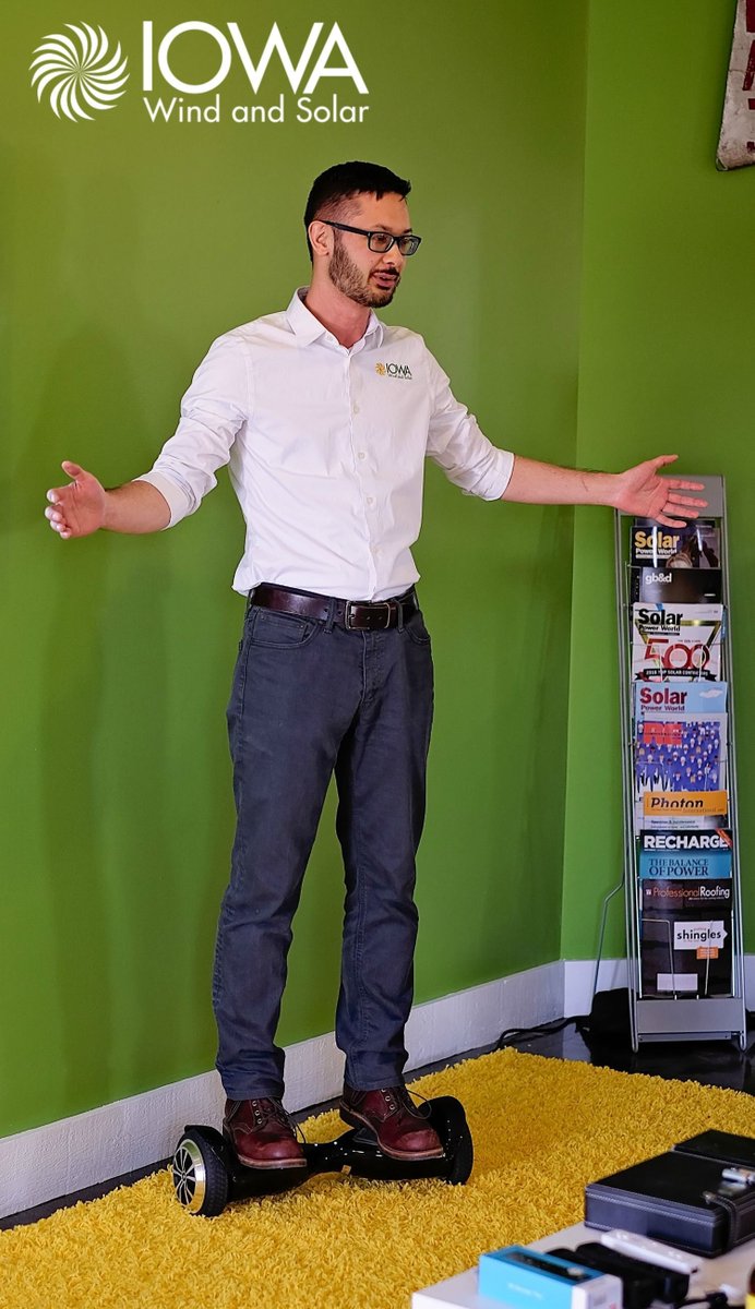 simpleraysolar's tweet photo. Sometimes you just have to jump on a hoverboard and give a talk! #bebright #IAWS #solartalk https://t.co/vbjhk2M9Rk https://t.co/TrZUDCJHbI