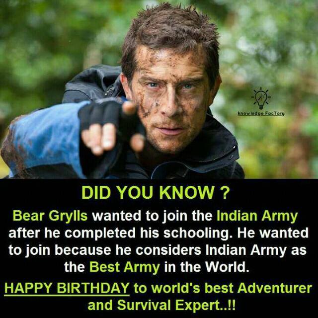 We Are The Best... And Happy Birthday Bear Grylls... 