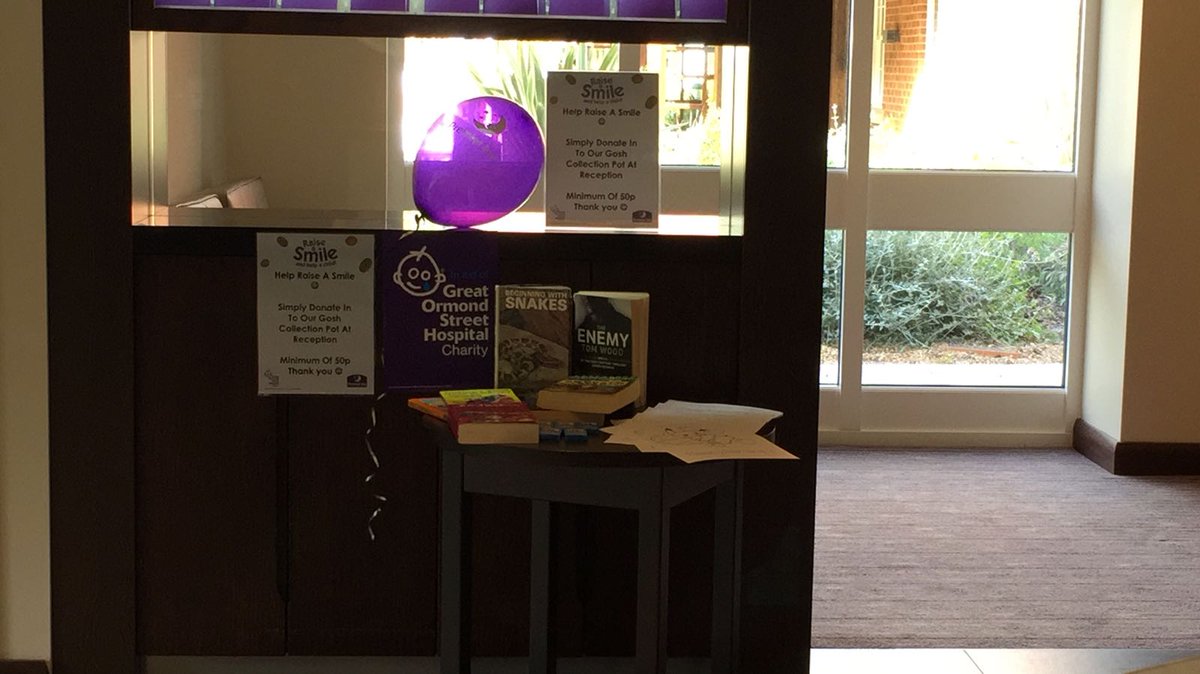 A start to the gosh fundraising at <a href="/pi_farnham/">Premier Inn Farnham</a> .. A lot more to come!! #gottareachthetarget #raiseasmile.