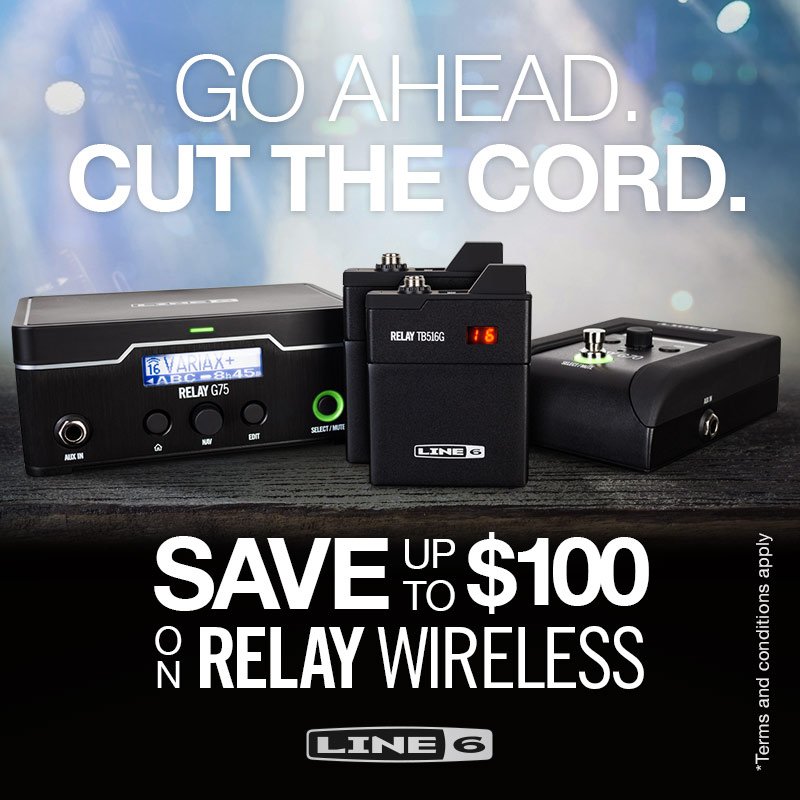 Line6's tweet photo. The most advanced digital wireless technology in the industry— Savings! Get up to $100 off #RelayWireless.
https://t.co/6Keg8FWr8J https://t.co/3newnEe6jw