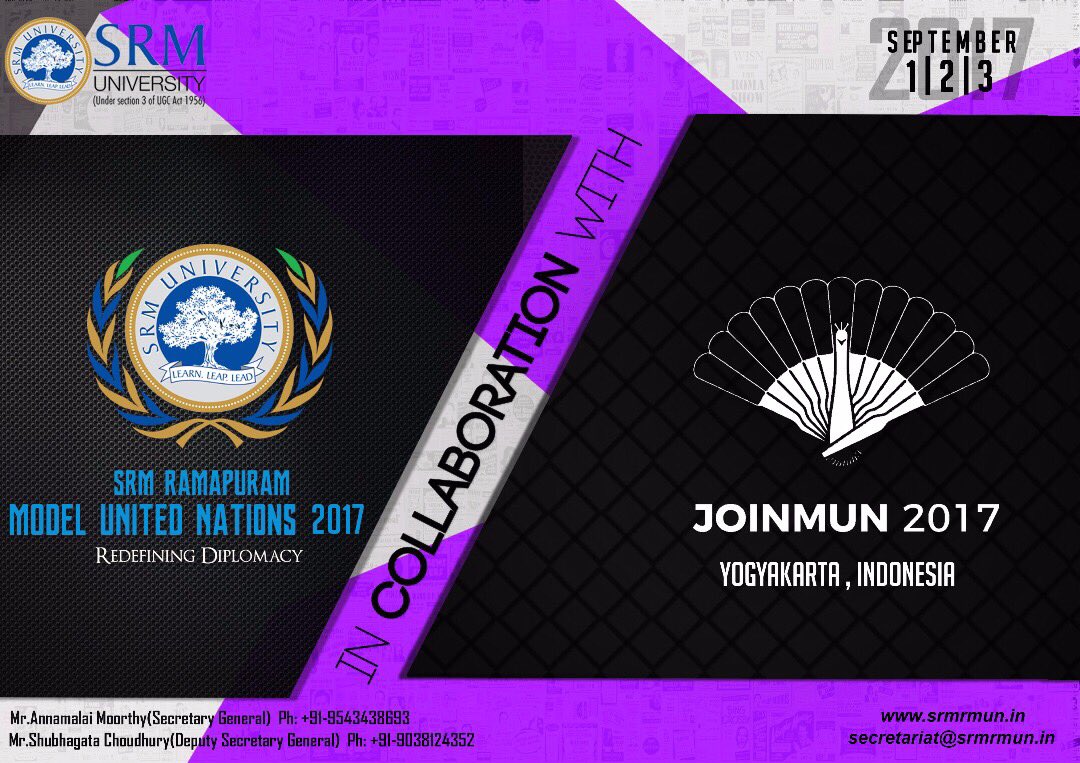 srmrmun's tweet photo. We are proud to announce our collaboration with @joinmun , Yogyakarta (Indonesia)
#SRMRMUN
#RedefiningDiplomacy https://t.co/1wUsBxDJa7
