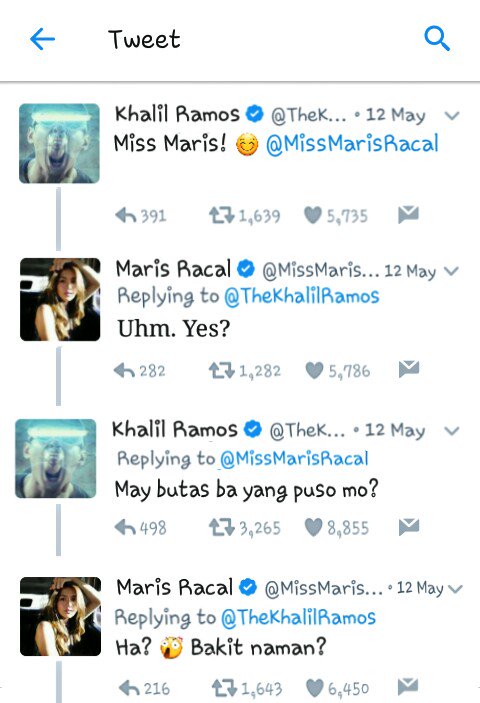MarisxKhalil's tweet photo. TwitterSerye!๐ Do u guys want more? This is for all @TheKhalilRamos & @MissMarisRacal shippers!โค #itsedited #donttakeitseriously #justforfun https://t.co/okDPod0RFj