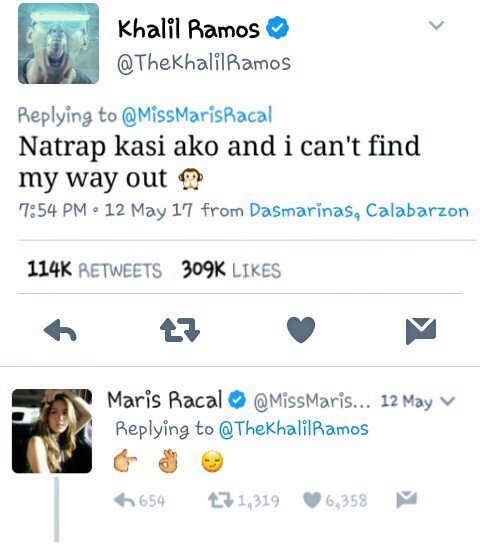 MarisxKhalil's tweet photo. TwitterSerye!๐ Do u guys want more? This is for all @TheKhalilRamos & @MissMarisRacal shippers!โค #itsedited #donttakeitseriously #justforfun https://t.co/okDPod0RFj