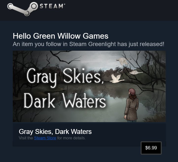 GSkiesDWaters's tweet photo. Started at the bottom, now we here (as a #SteamNewRelease). Get our mystery/adventure game 15% off this week only! https://t.co/jUTDfak5ko https://t.co/8O5HfPsaXP