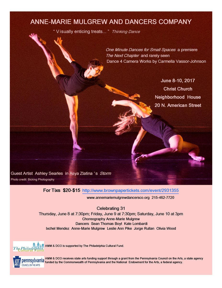 ammdco's tweet photo. Anne-Marie Mulgrew and Dancers Co. Home Season Concert, June 9 7:30pm, June 10 3pm, Christ Church Neighborhood House  Tixs at the door https://t.co/2rv1n5yP89