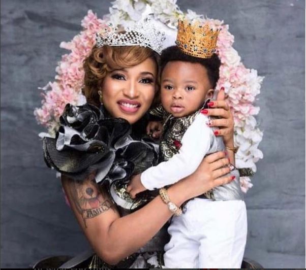  Happy Birthday To The Mother Of My KING  Churchill Olakunle To Tonto Dikeh  