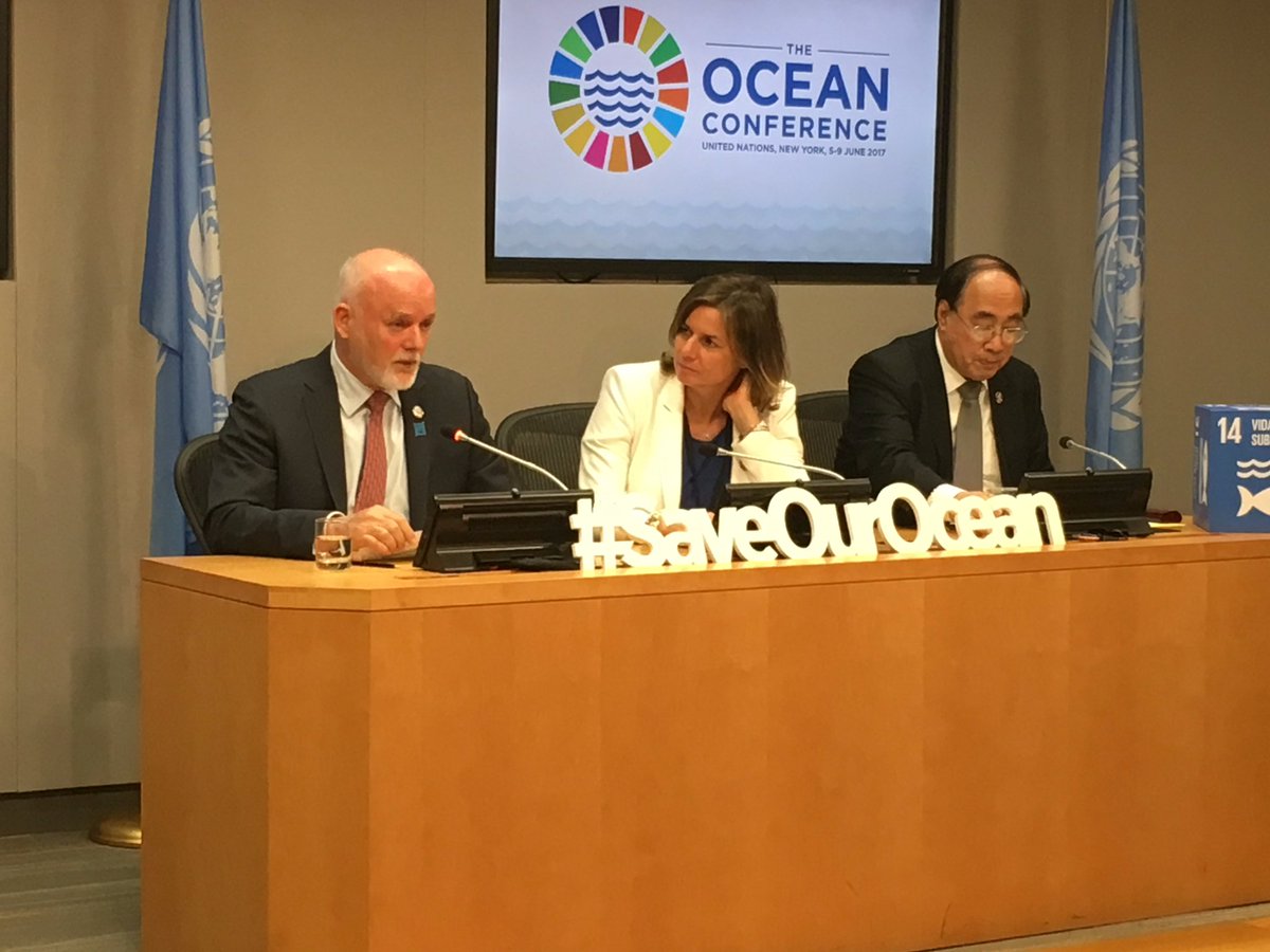 Sweden DPM <a href="/IsabellaLovin/">Isabella Lövin 🌻</a> describes The Oceans Conference "a game changer". "This is the starting point. No turning back." #SaveOurOcean