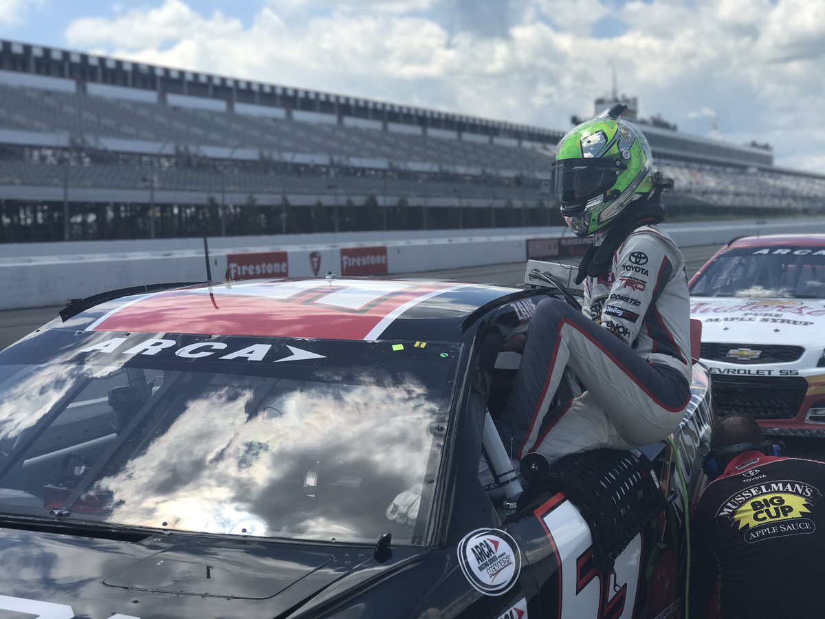 VenturiniMotor's tweet photo. Zane Smith slides into his No.55 @Musselmansapple Toyota Camry - rolling out 2nd in today's @GeneralTire qualifying @poconoraceway. https://t.co/ztLoThnJKA