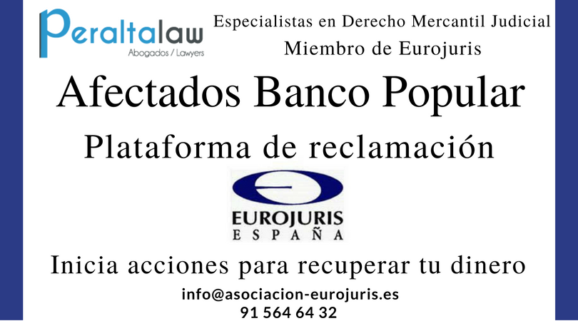 PeraltaLaw's tweet photo. #BancoPopular 
En Peraltalaw junto a EUROJURIS hemos creado una plataforma de afectados para asesorarte. Infórmate! #Almeria #Granada #Jaén https://t.co/sibAA1soJl