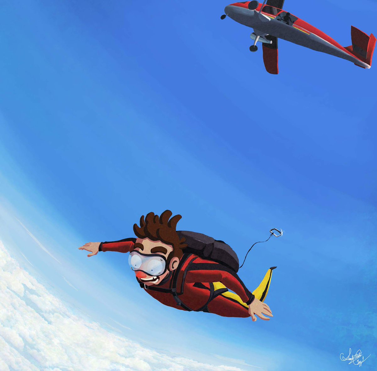 DagazEstudio's tweet photo. Say hello to Robert a guy who loved the idea of skydiving but things didn't go as expected
#2dart #character #illustration #skydiving https://t.co/qPGAUtM37P